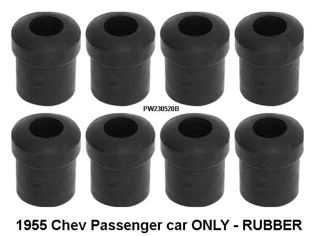 55 Chevy Rear Leaf Spring Bushing Kit (Rubber)